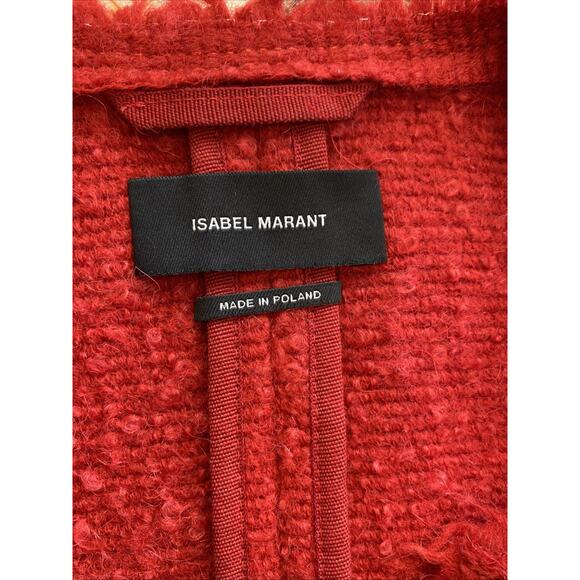 Isabel Marant Wool Mohair Blend Boucle Tweed Jacket Blazer Size 36 Poland - Picture 5 of 16